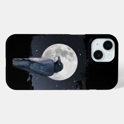 Coques Case-Mate iPhone Forest Raven Cold Moon (Verso (horizontal))