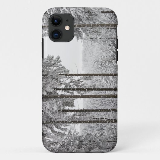 Coques Case-Mate iPhone Forêt à feuillage persistant en hiver (Dos)