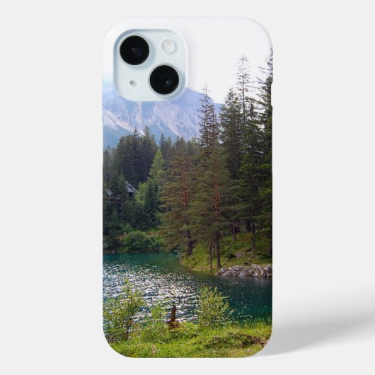 Coques Case-Mate iPhone Forêt alpine pittoresque et lac Photo (Verso)