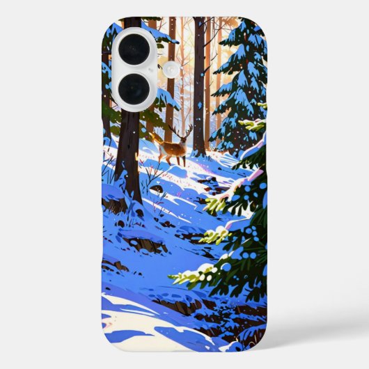 Coques Case-Mate iPhone Forêt d'Anime Neige (Verso)
