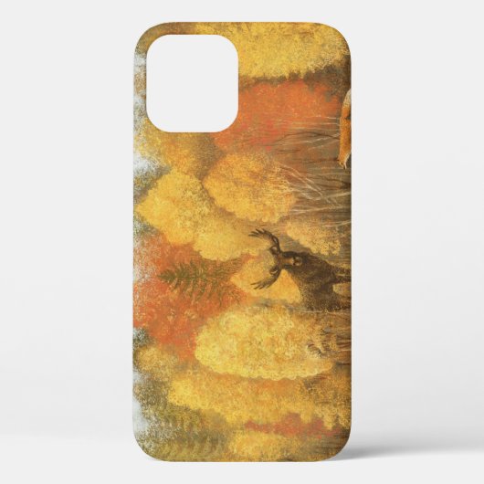 Coques Case-Mate iPhone Forêt d'automne, cerf numérique et renard. (Verso)