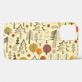 Coques Case-Mate iPhone Forêt d'automne : Motif graphique transparent. (Verso (horizontal))