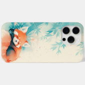 Coques Case-Mate iPhone Forêt de bambou de Panda roux sieste (Verso (horizontal))