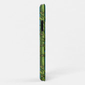 Coques Case-Mate iPhone Forêt de bambou sur bleu (Dos/Droite)