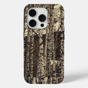 Coque iPhone 15 Pro Forêt de Birch Nature
