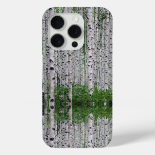 Coque iPhone 15 Pro Forêt de Birch Nature