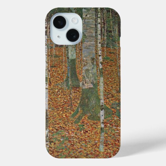 Coques Case-Mate iPhone Forêt de bouleau par Gustav Klimt, Art Nouveau Vin (Verso)