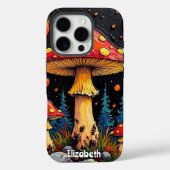 Coques Case-Mate iPhone Forêt de champignons cosmiques (Verso)