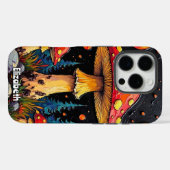 Coques Case-Mate iPhone Forêt de champignons cosmiques (Verso (horizontal))
