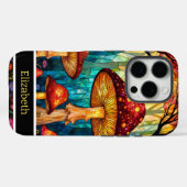 Coques Case-Mate iPhone Forêt de champignons en verre tendu (Verso (horizontal))