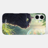 Coques Case-Mate iPhone Forêt de chats noirs mignons Imaginaire (Verso (horizontal))