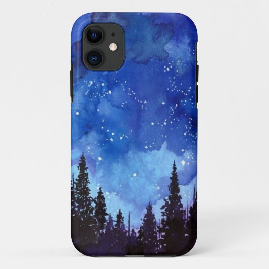 Coques Case-Mate iPhone Forêt de ciel nocturne (Dos)