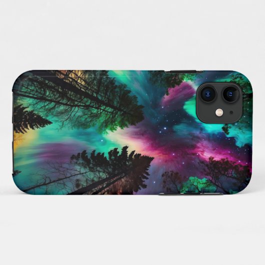 Coques Case-Mate iPhone "Forêt de Galaxie" (Dos (Horizontal))