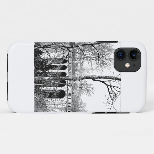 Coques Case-Mate iPhone forêt de paysage de pont (Dos (Horizontal))