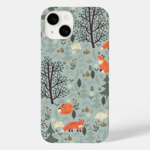 Coque Pour iPhone 14 Forêt de renards et de lièvres