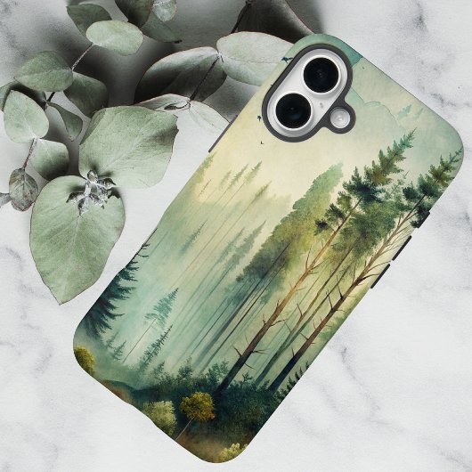 Coques Case-Mate iPhone Forêt de résineux brumeuse
