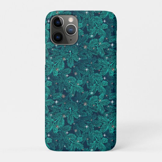 Coques Case-Mate iPhone Forêt de sarcelle d'hiver Luxe ✨ Flocon de neige d (Dos)