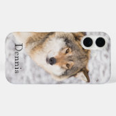 Coques Case-Mate iPhone Forêt d'hiver du loup (Verso (horizontal))