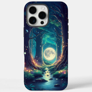 Coques iPhone 16 Pro Max Forêt et Lune paisible