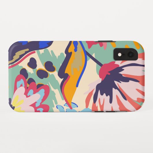 Coques Case-Mate iPhone Forêt et rose (Dos (Horizontal))