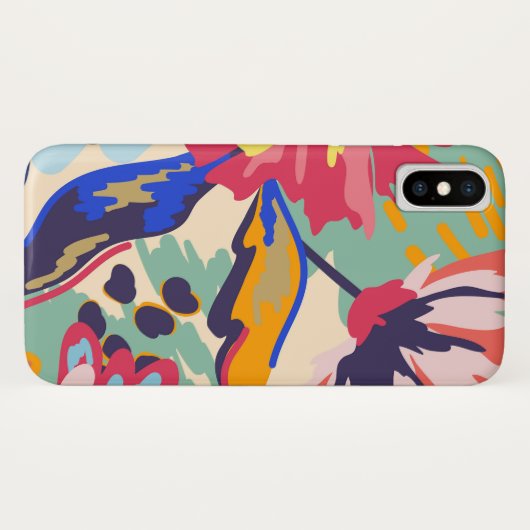 Coques Case-Mate iPhone Forêt et rose (Dos (Horizontal))