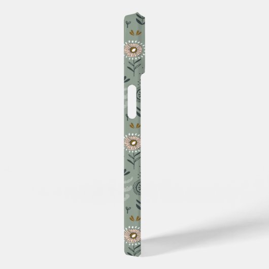 Coques Case-Mate iPhone Forêt Florale Sage Green (Verso / Droite)