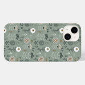 Coques Case-Mate iPhone Forêt Florale Sage Green (Verso (horizontal))