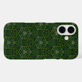 Coques Case-Mate iPhone Forêt foncée Vert Mandala Sci-fi Motif géométrique (Verso (horizontal))