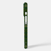 Coques Case-Mate iPhone Forêt foncée Vert Mandala Sci-fi Motif géométrique (Verso / Gauche)