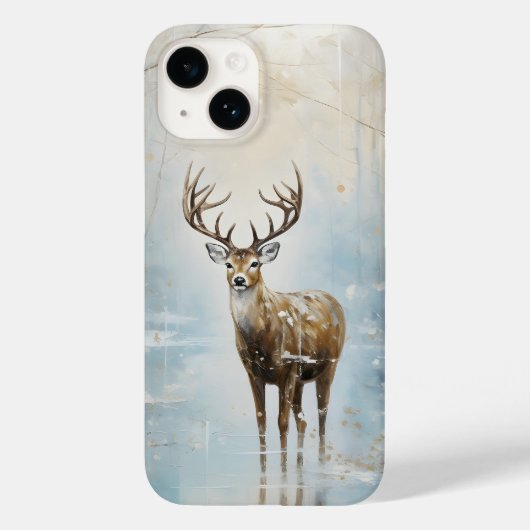 Coques Case-Mate iPhone Forêt givre Cerf (Verso)