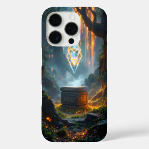 Coques iPhone 16 Pro Forêt magique avec des runes brillantes ancienne f