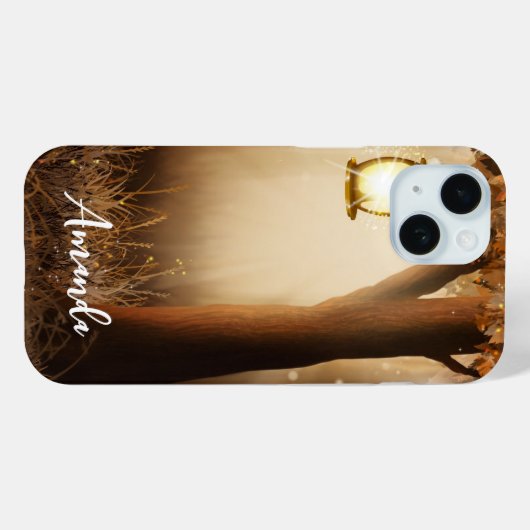 Coques Case-Mate iPhone Forêt magique avec lumières des fées (Verso (horizontal))