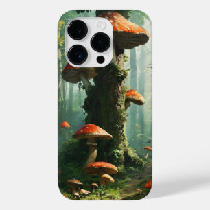 Coque Pour iPhone 14 Pro forêt magique, volée agarique, forêt féerique, bou