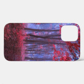 Coques Case-Mate iPhone Forêt mystérieuse foncée dans les tons roses. Myst (Verso (horizontal))