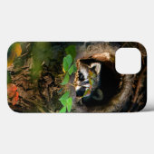 Coques Case-Mate iPhone Forêt | Raccoon Peeking (Verso (horizontal))