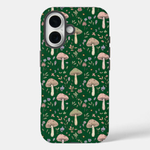 Coques iPhone 16 Forêt Sombre Émeraude Champignons Forestcore Sans