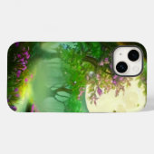 Coques Case-Mate iPhone Forêt verte et pleine lune (Verso (horizontal))