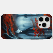 Coques Case-Mate iPhone Forêts éffrayantes d'automne avec un fantôme (Verso (horizontal))