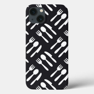 iPhone 13 Coque Fork spoon knife pattern