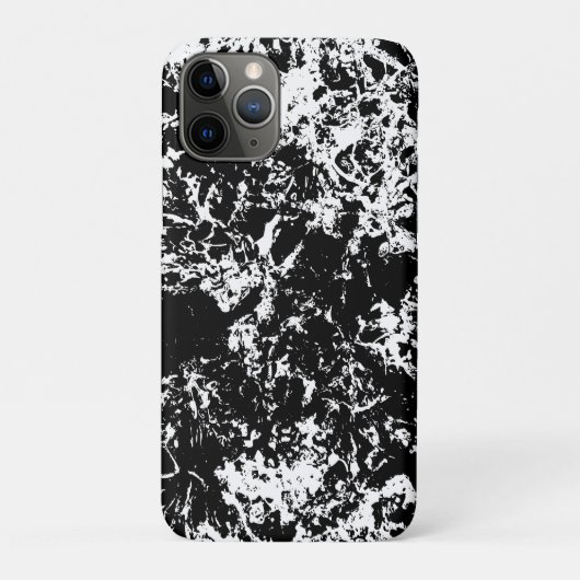 Coques Case-Mate iPhone Formation de glace Abstraite noire et blanche (Dos)