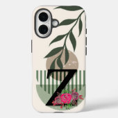 Coques Case-Mate iPhone Forme botanique Boho Retro avec nom 1er Capital Z (Verso)