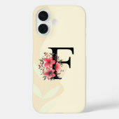 Coques Case-Mate iPhone Forme botanique Boho Rétro avec nom 1er majuscule (Verso)