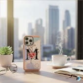 Coques Case-Mate iPhone Forme botanique Boho Rétro avec nom 1er majuscule 