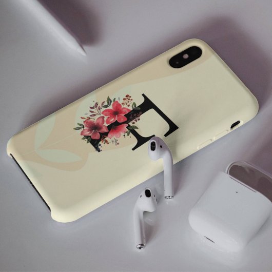 Coques Case-Mate iPhone Forme botanique Boho Rétro avec nom 1er majuscule