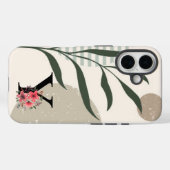 Coques Case-Mate iPhone Forme Botanique Boho Rétro Avec Nom 1re Majuscule (Verso (horizontal))