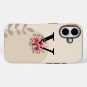Coques Case-Mate iPhone Forme botanique Boho Retro avec nom 1st Capital V (Verso (horizontal))