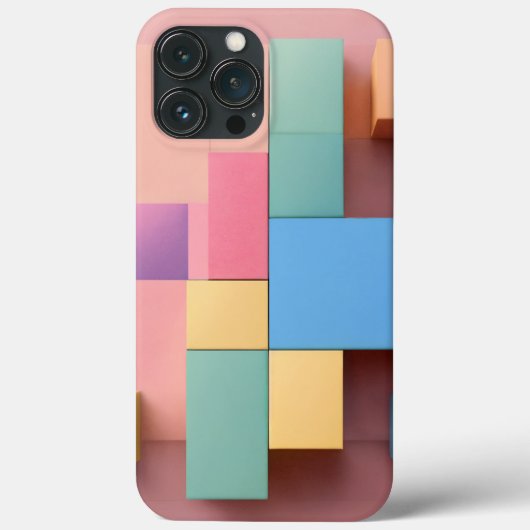 Coques Case-Mate iPhone forme carré rouge et brun (Verso)