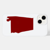 Coques Case-Mate iPhone Forme d'Alabama rouge foncé (Verso (horizontal))