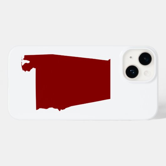 Coques Case-Mate iPhone Forme d'Alabama rouge foncé (Verso (horizontal))