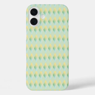 Coques iPhone 16 Plus Forme de diamant dégradé vert jaune